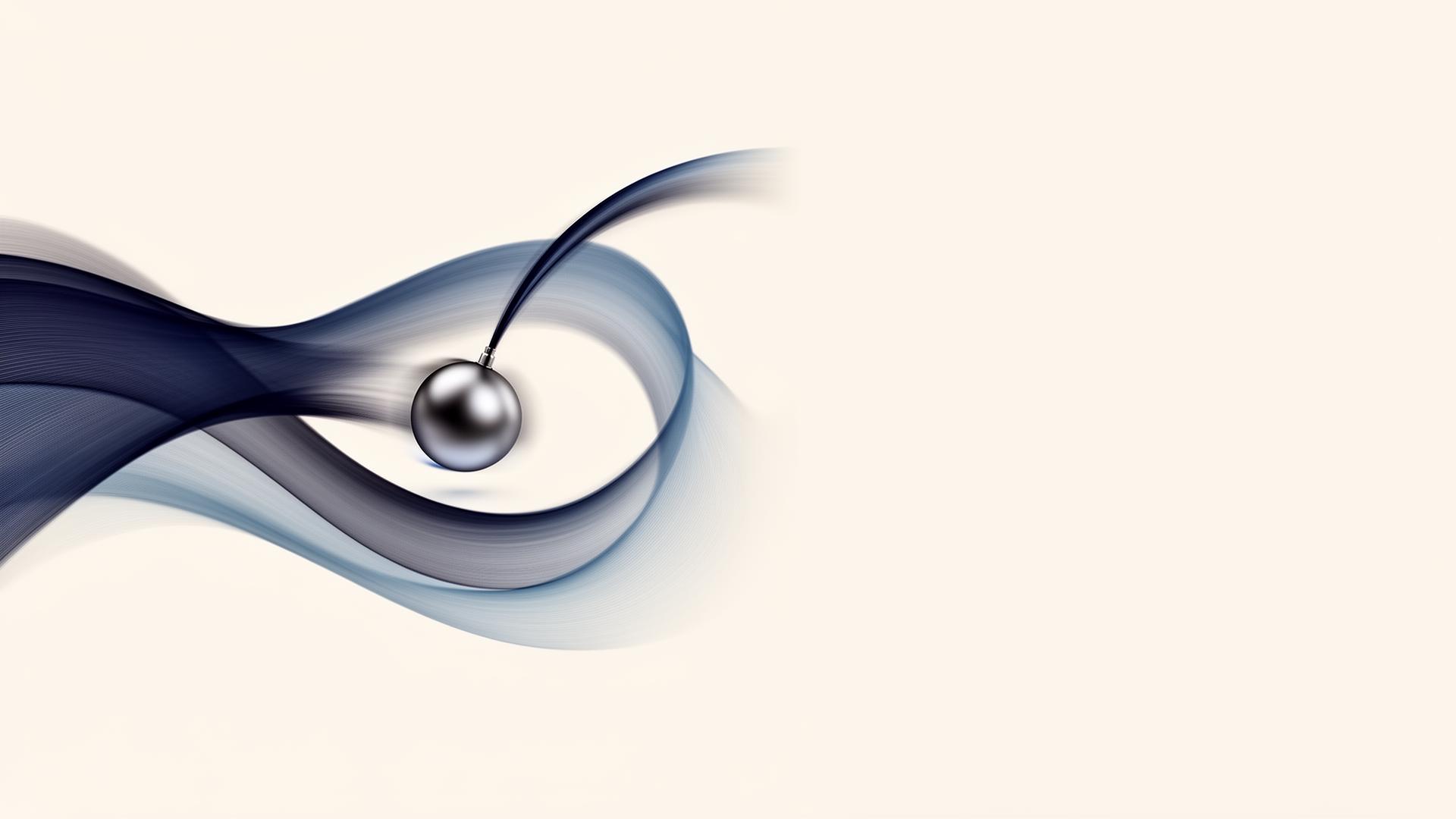 Abstract pendulum in motion representing momentum